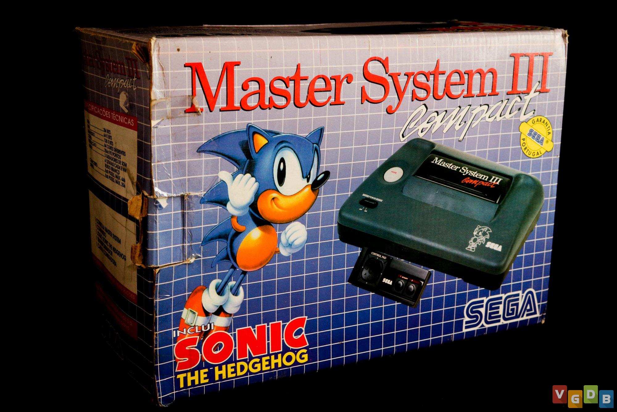 Vídeo Game Master System 3 Compact Com Sonic na memória e mod.av Chip Sony