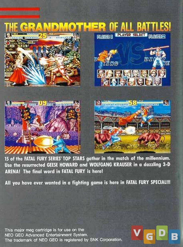 VGDB - Vídeo Game Data Base - Conheça a saga Fatal Fury nos arcades