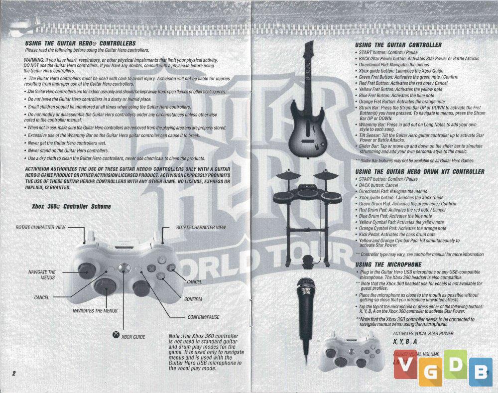 Guitar Hero: World Tour - Band Kit - VGDB - Vídeo Game Data Base