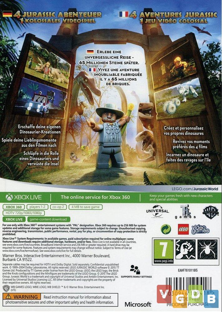 Lego Jurassic World - Xbox-360 - Microsoft - Jogos de Aventura