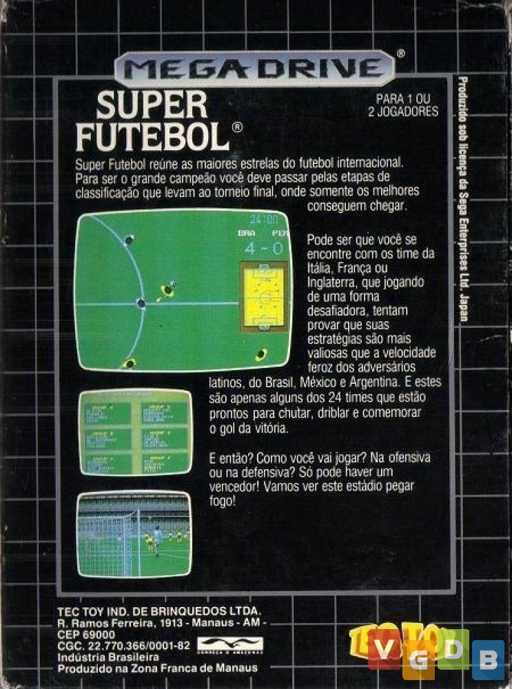 VGDB - Vídeo Game Data Base - World Championship Soccer (Super Futebol) - SEGA  Mega Drive / Genesis - Rapidinha VGDB