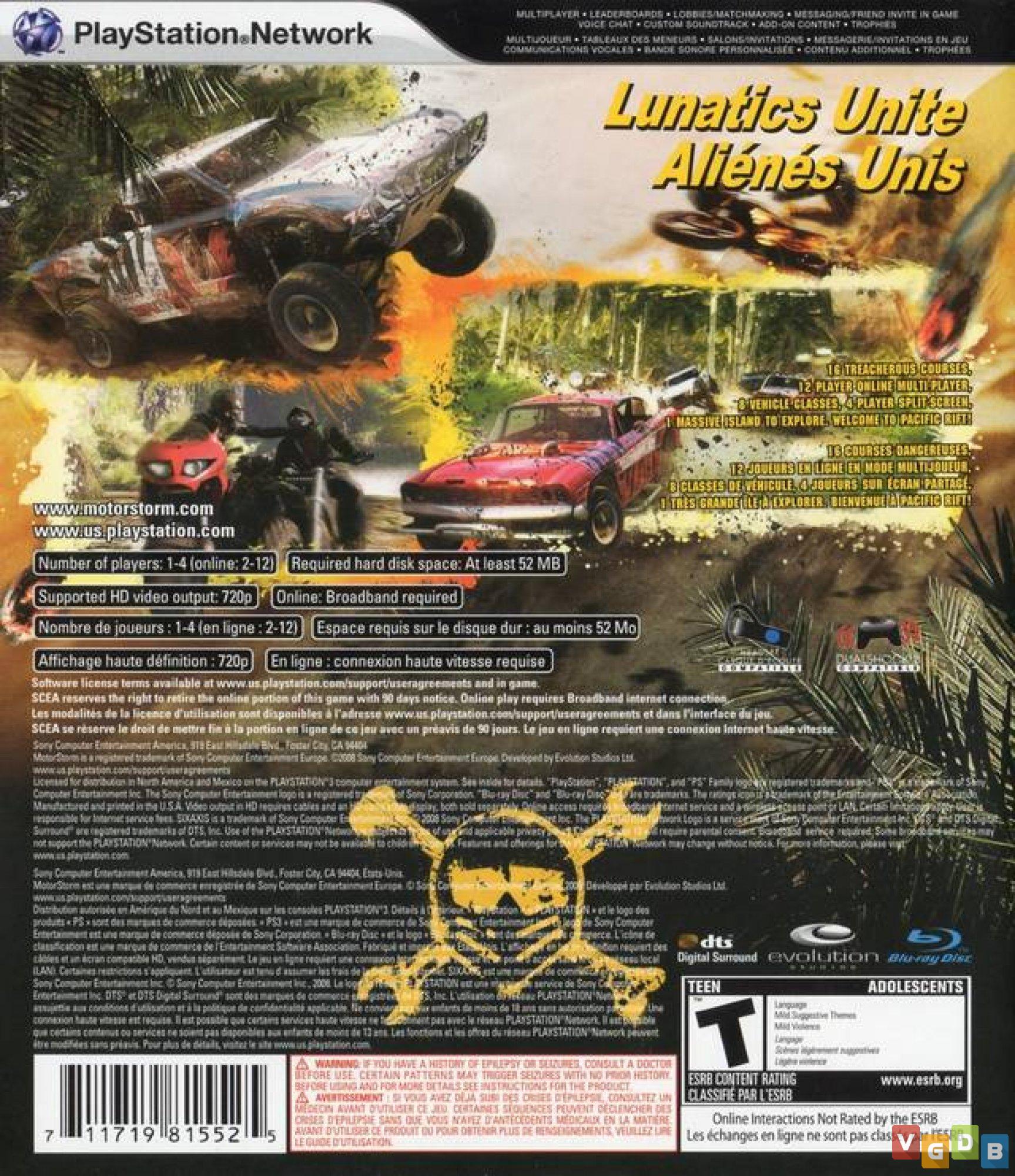 Jogo Corrida Sony Motorstorm Pacific Rift Playstation Ps3 em