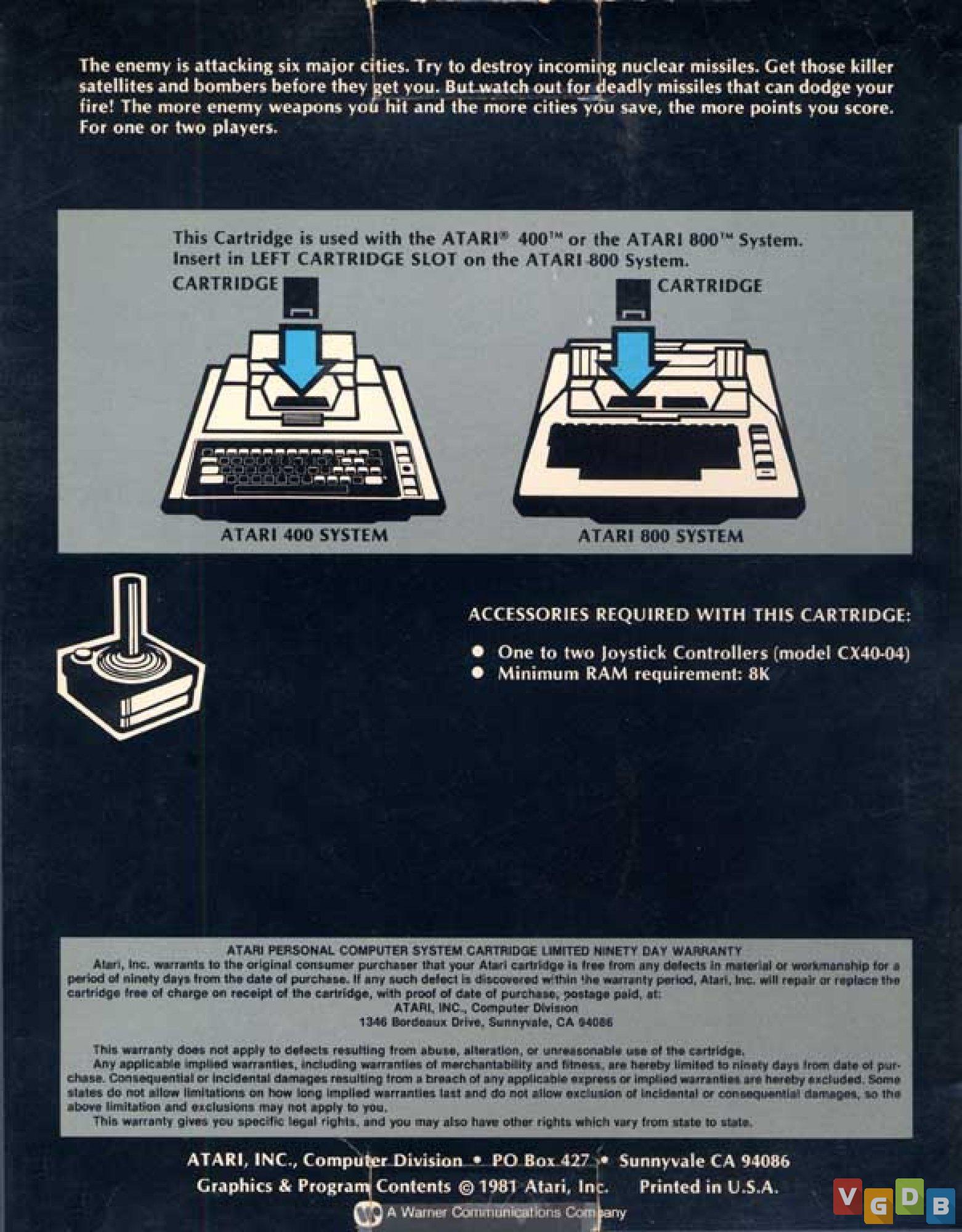Atari Masterpieces Vol. II - VGDB - Vídeo Game Data Base