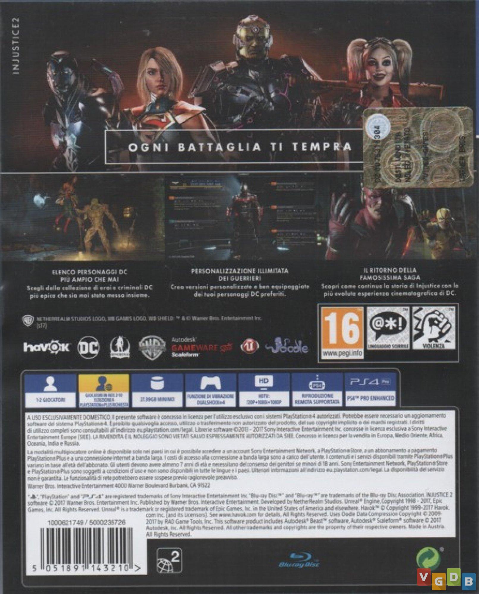 Injustice 2 (PlayStation Hits) - PS4 - Xande A Lenda Games. A sua loja de  jogos!