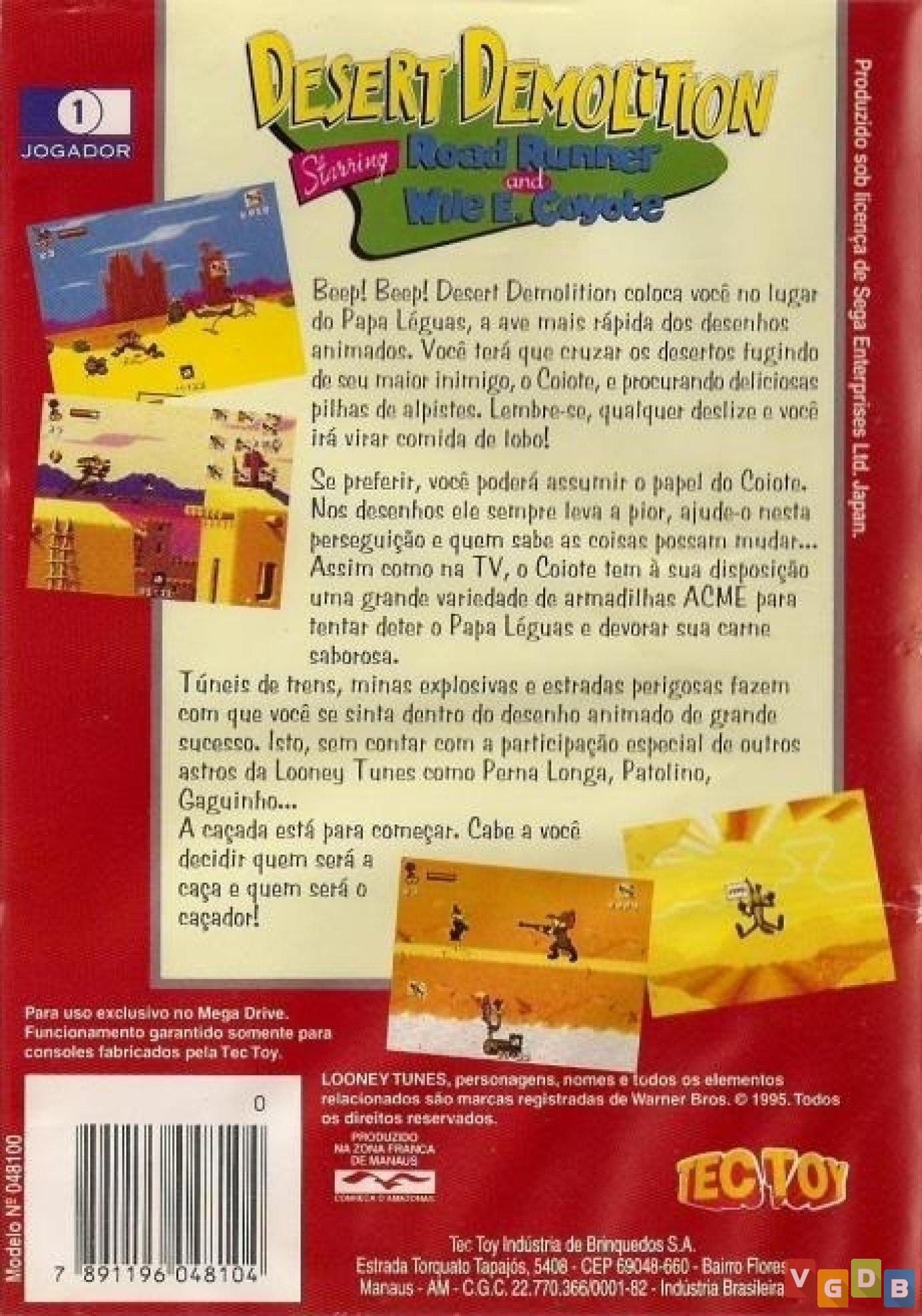 DESERT DEMOLITION - JOGO DO PAPA-LÉGUAS E COYOTE 