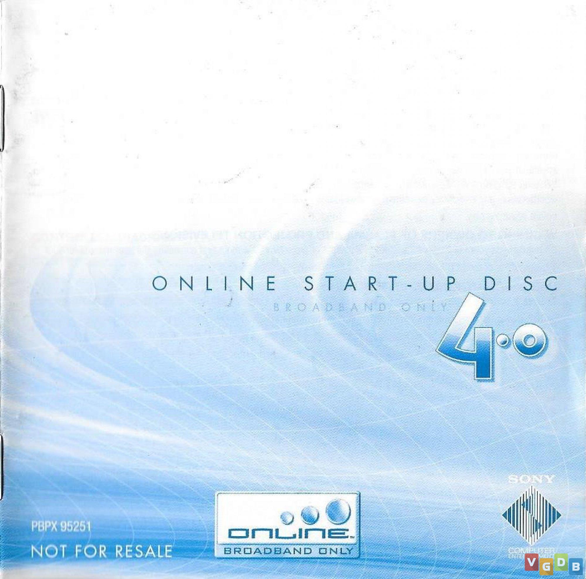 Online Start-Up Disc 4.0 - VGDB - Vídeo Game Data Base