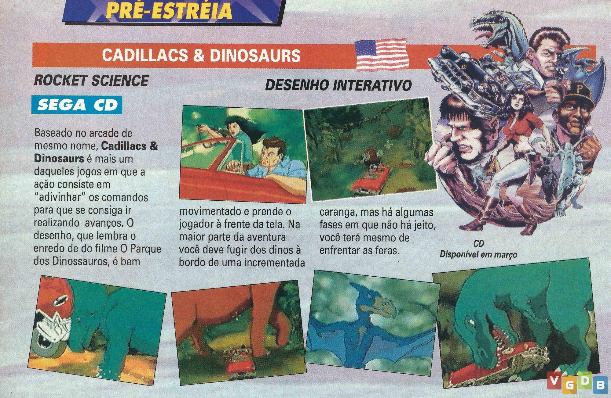 Press Start #1 Cadillac and Dinosaurs especial Games Nostálgicos (Análise  Informática) 