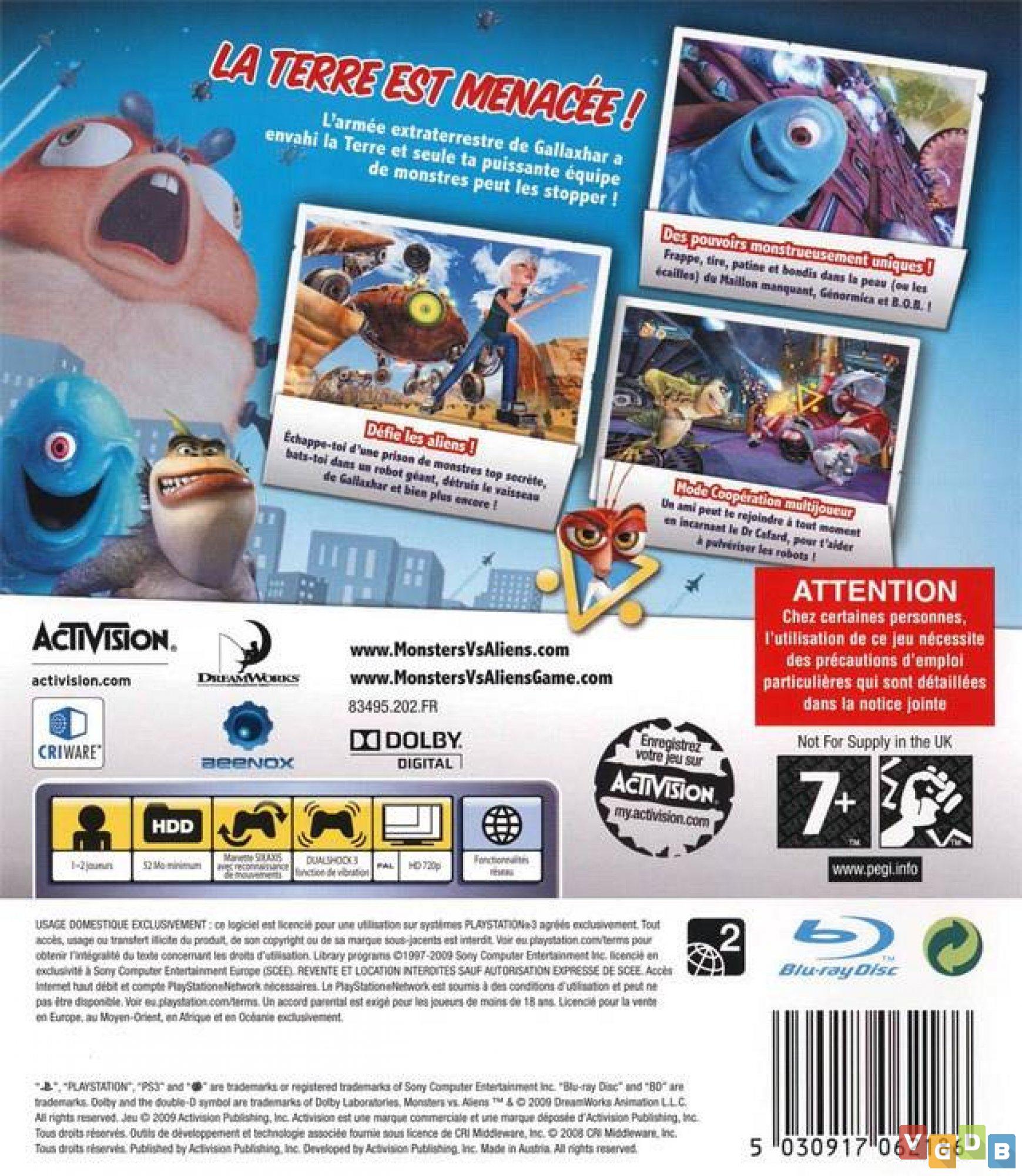 Jogo Monsters vs Aliens PS2 ( Aventura ) Play 2