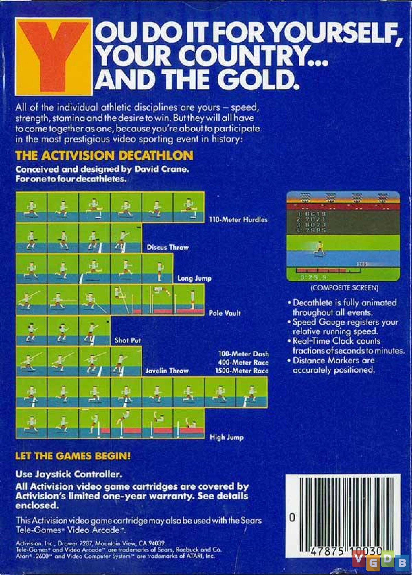 The Activision Decathlon - VGDB - Vídeo Game Data Base