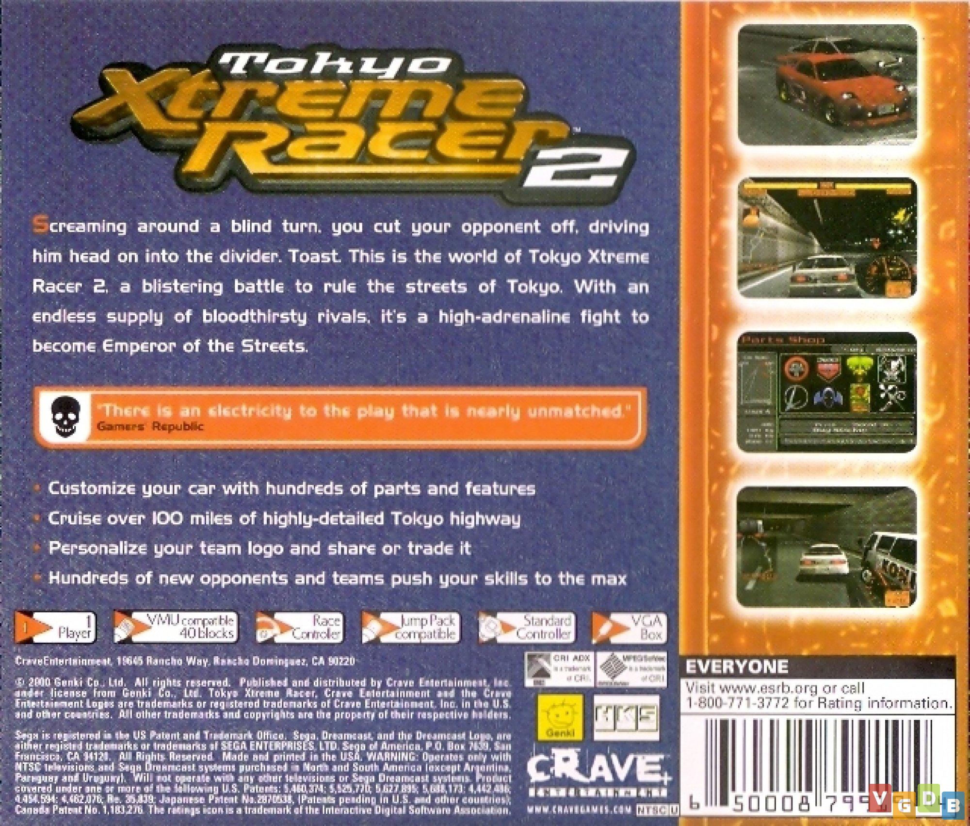 Tokyo Xtreme Racer 2 VGDB Vídeo Game Data Base