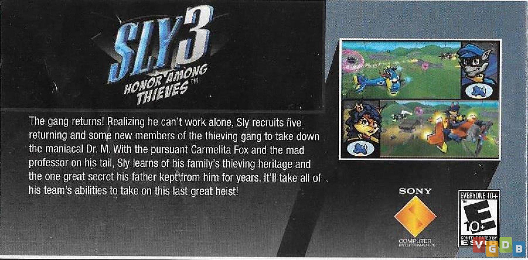 Sly 3 Honor Among Thieves Sony Playstation 2 Game