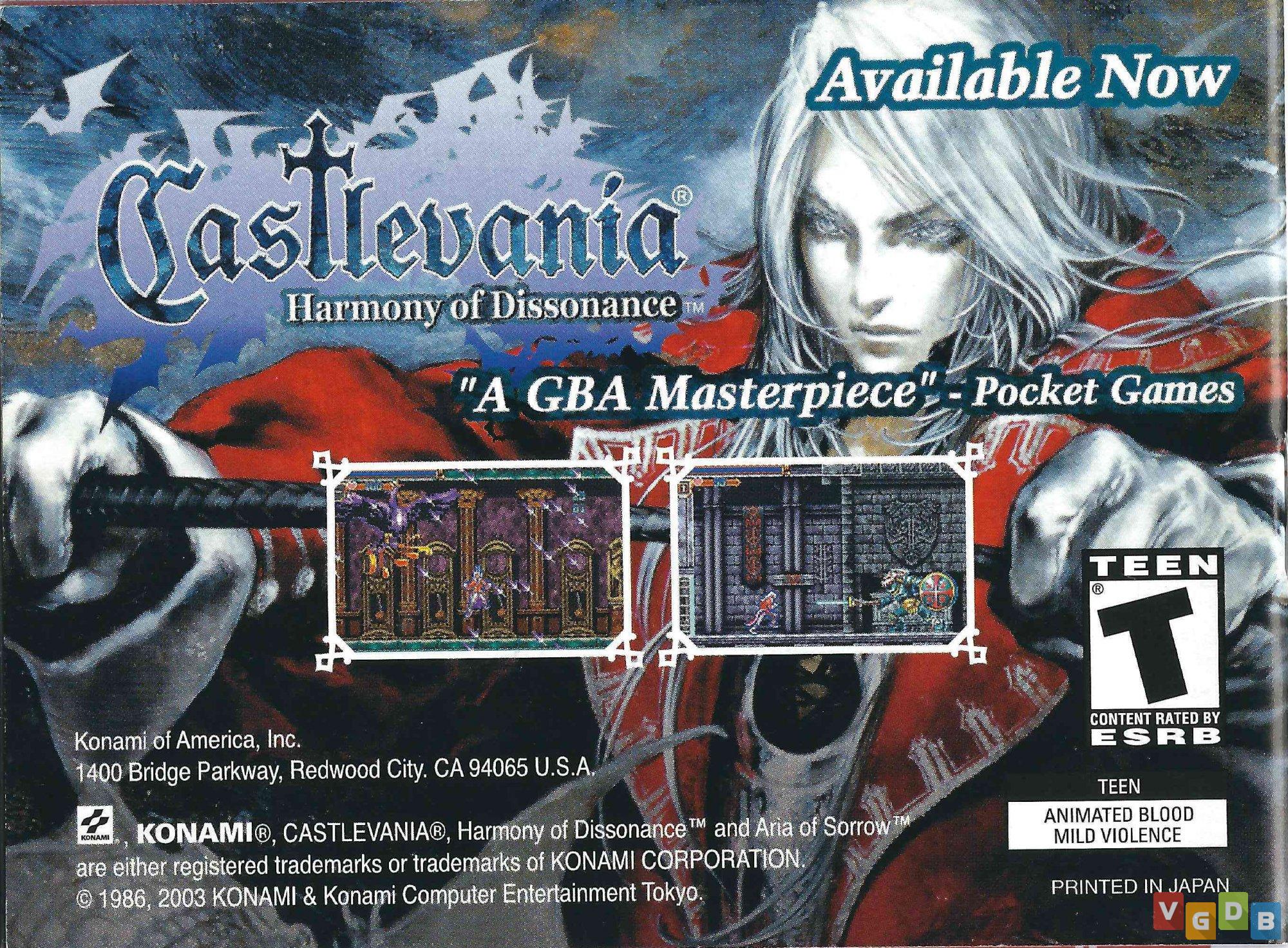 Jogo Castlevania: Harmony of D R$ 0 - Promobit