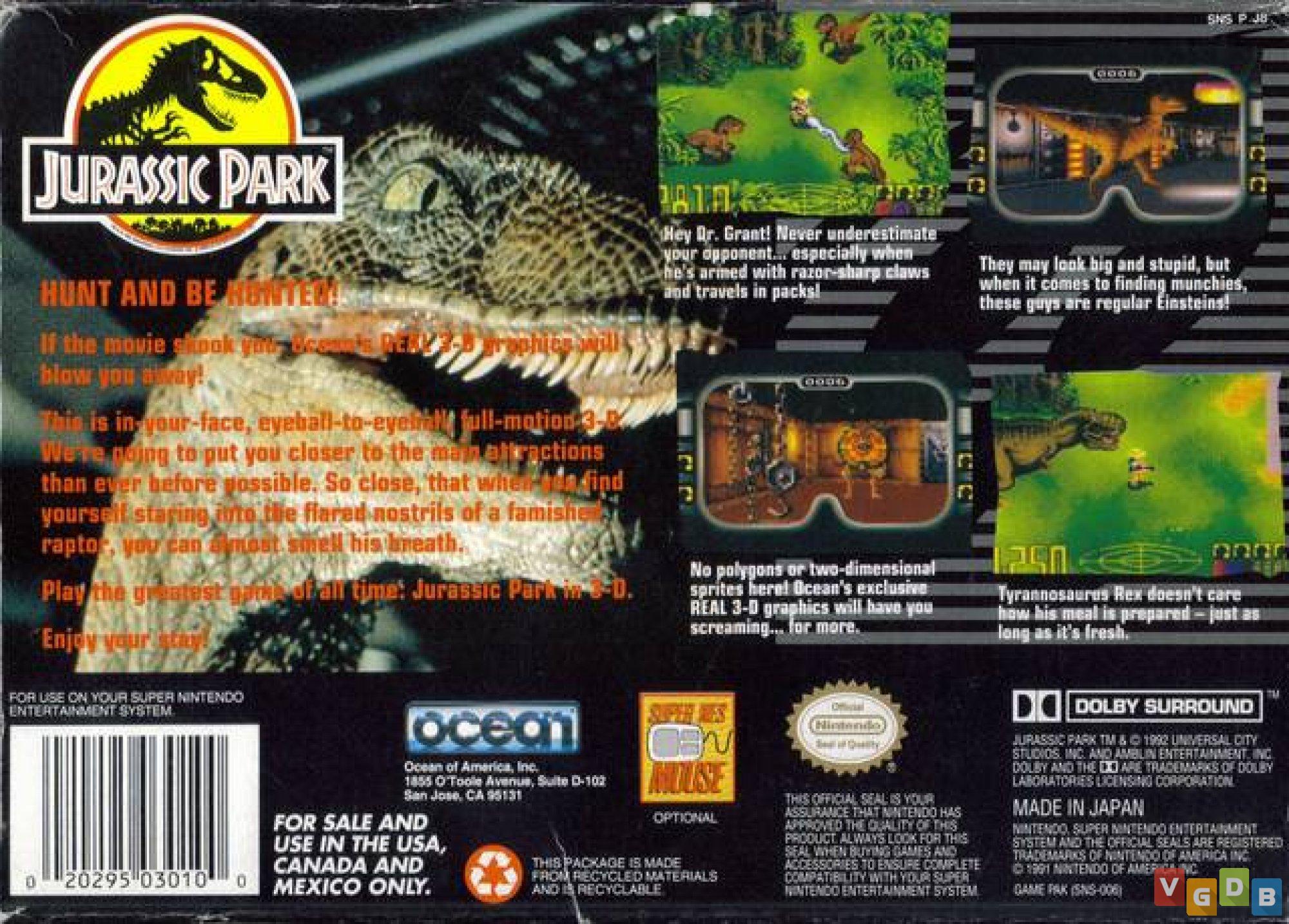 Jurassic Park - Super Nintendo. Jogo do Parque dos dinossauros até o fim  com legendas em português. 