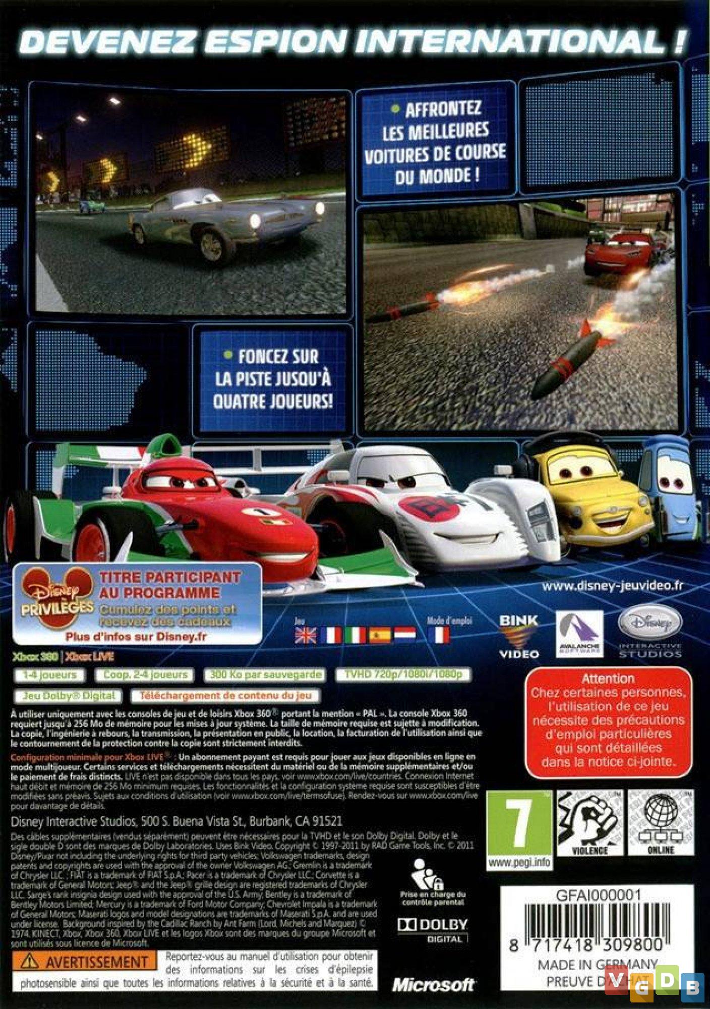 Jogo Cars 2 Xbox 360 [23070123]