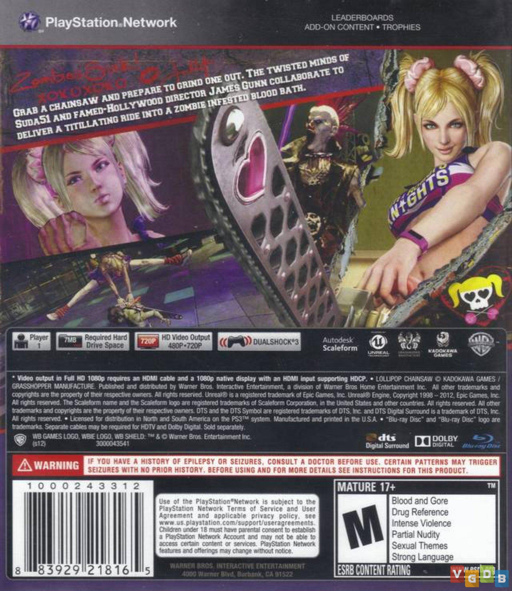 Jogo Ps3 Lollipop Chainsaw Japones