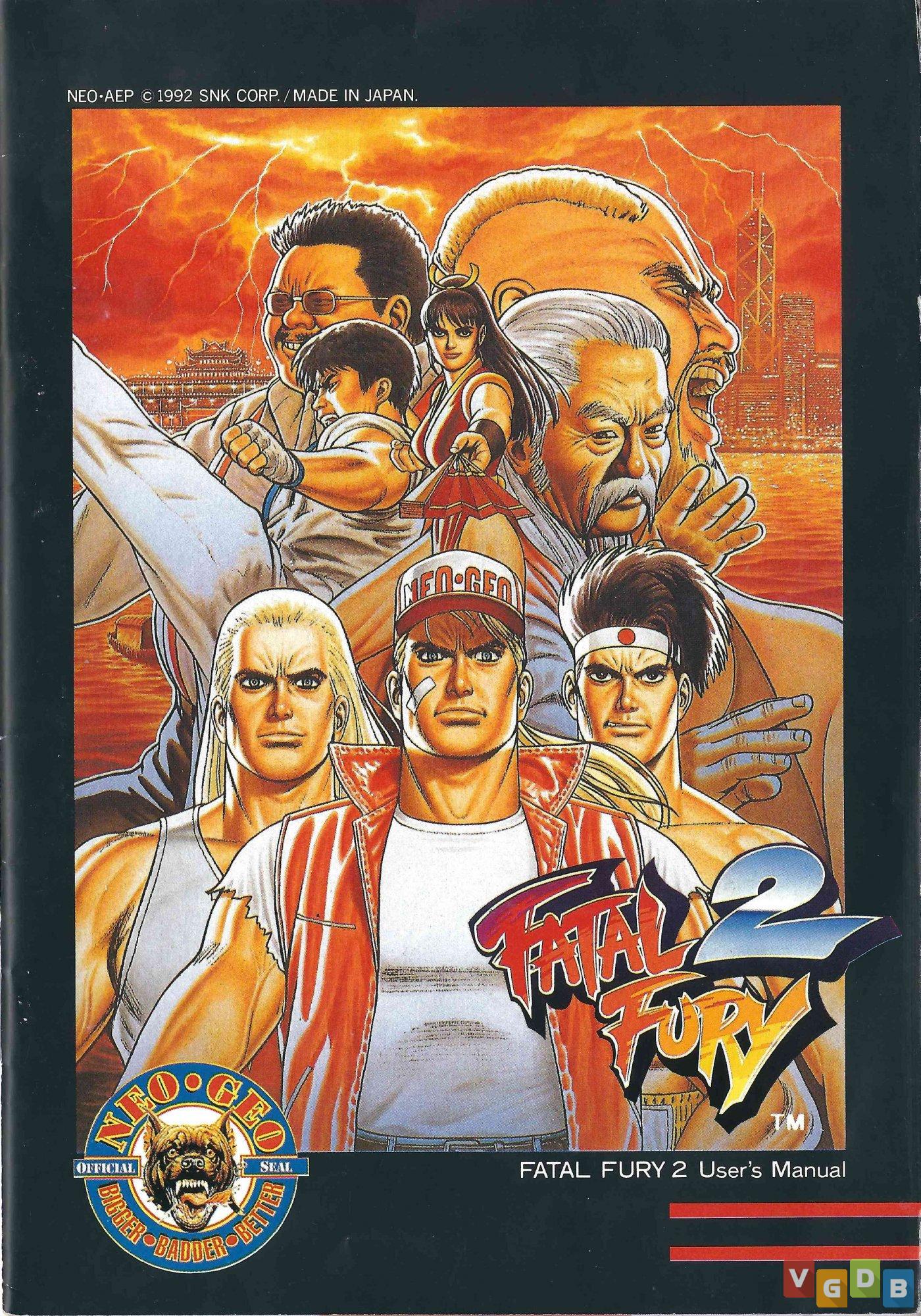 Fatal Fury Battle Archives Volume 1 Manual and Cover Scans : SNK