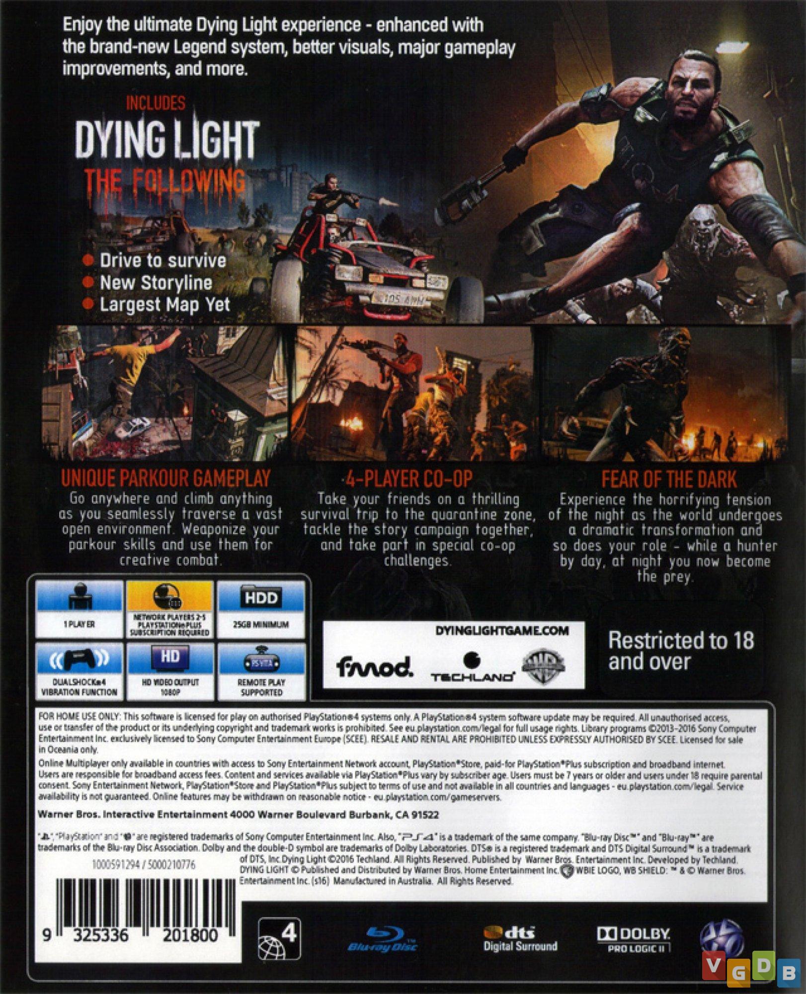 DYING LIGHT THE FOLLOWING ENHANCED EDITION PS4 (INGLÊS) - VT GAMES