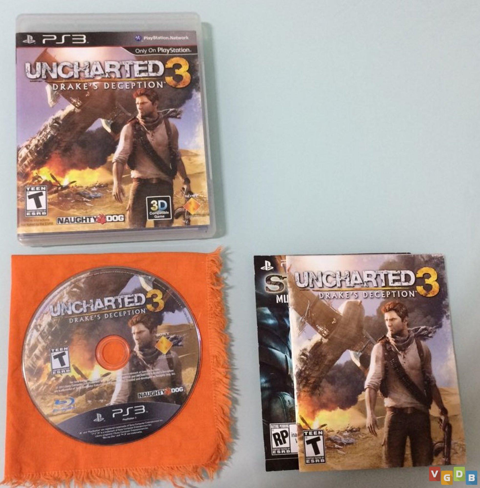 Uncharted 3: Drake's Deception (PS3, Sony PlayStation 3) Disc Only!!  711719823322