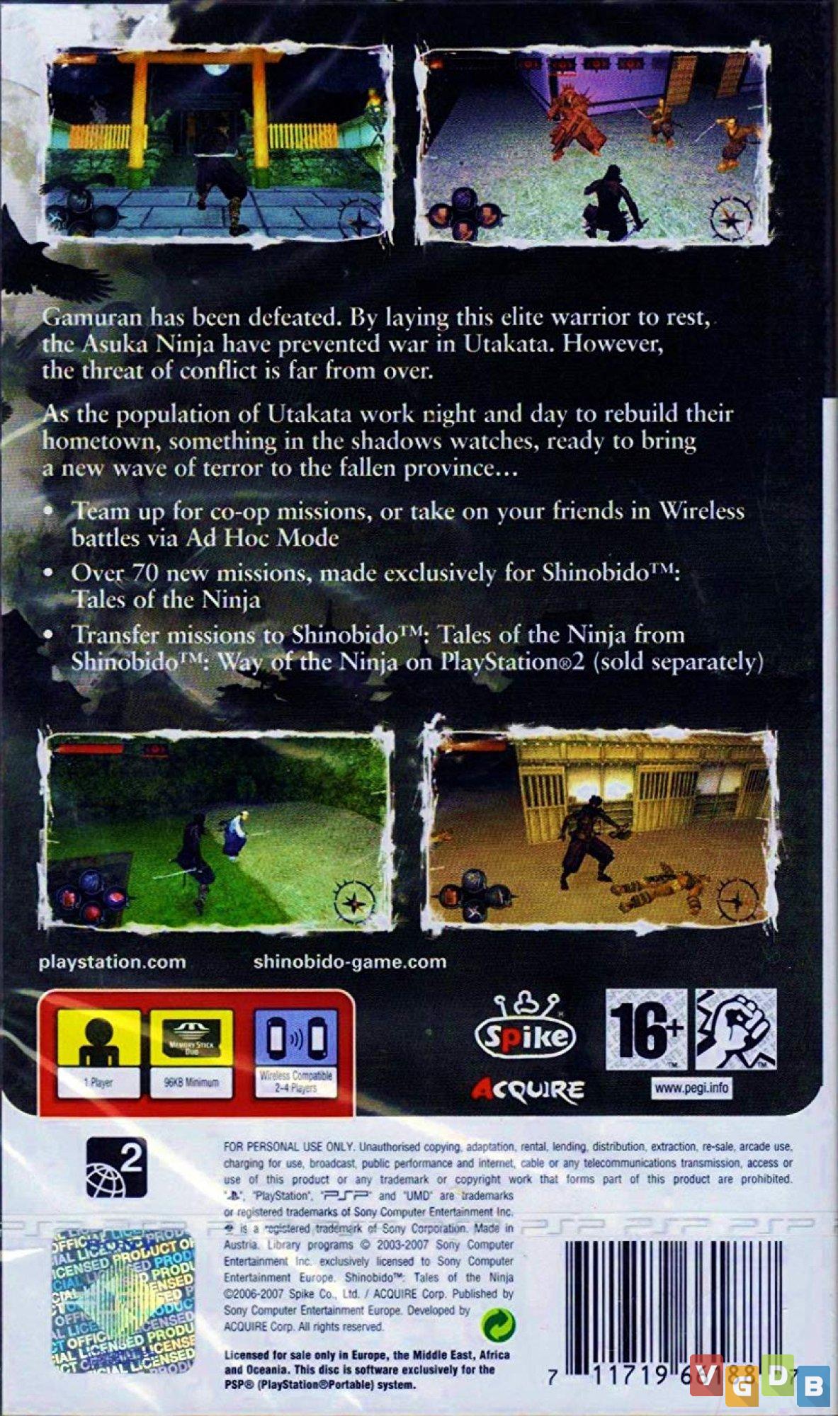 Shinobido - Tales Of The Ninja - Playstation Portable(PSP ISOs) ROM Download