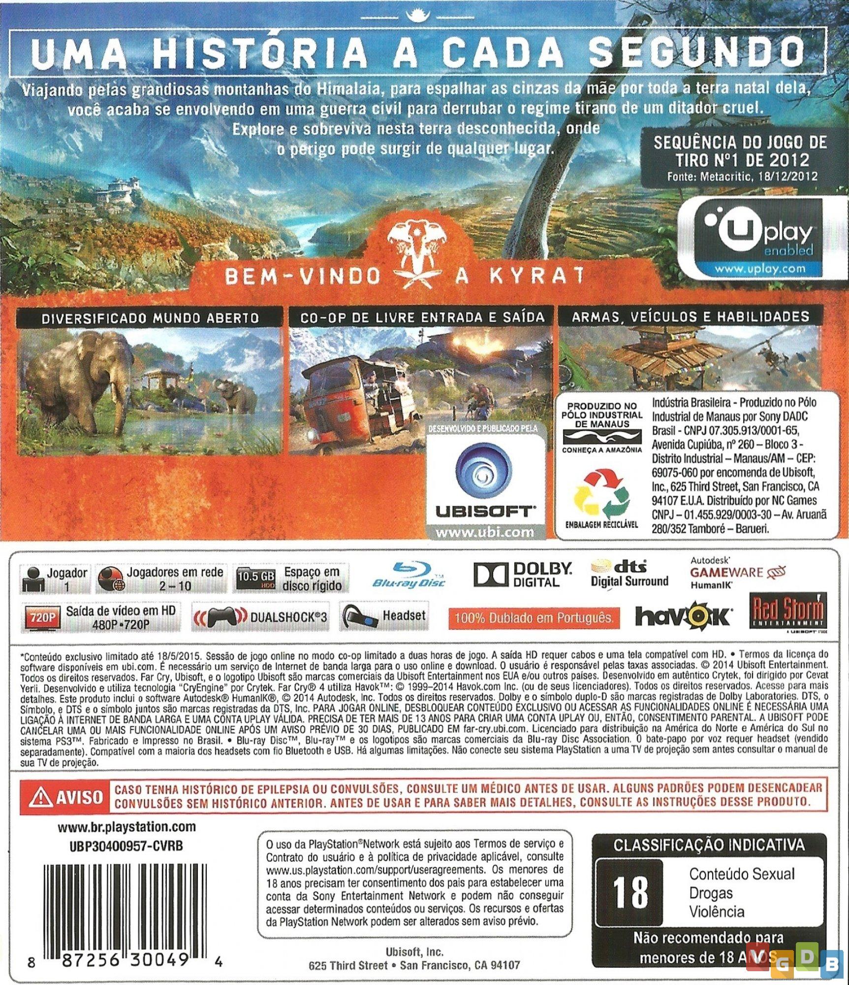 Far Cry 4 - Ps3 Psn Mídia Digital - MSQ Games