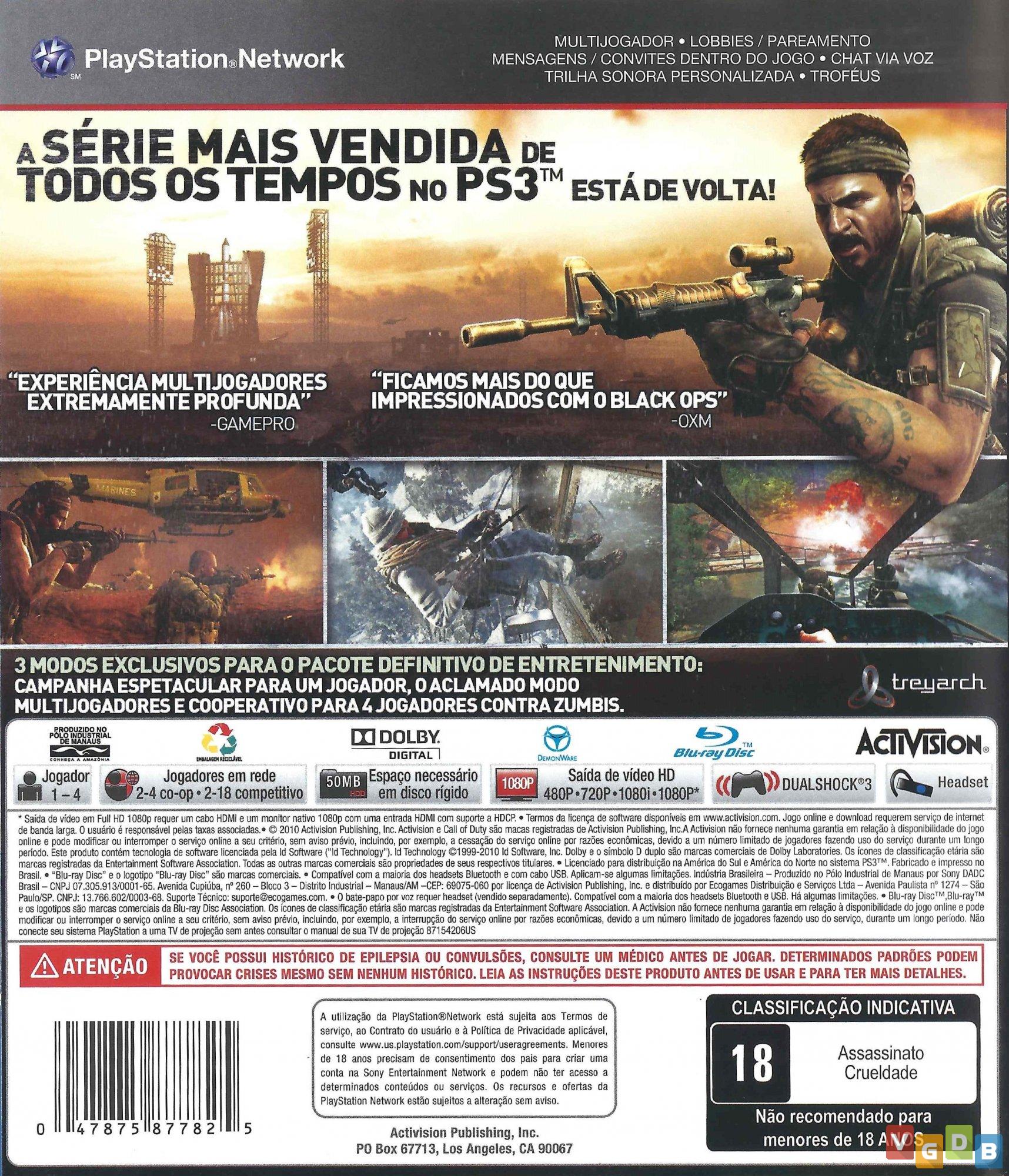 Call Of Duty - Black Ops .. PS3 Game Jogos ps3, Vingadores personagens, Call of duty