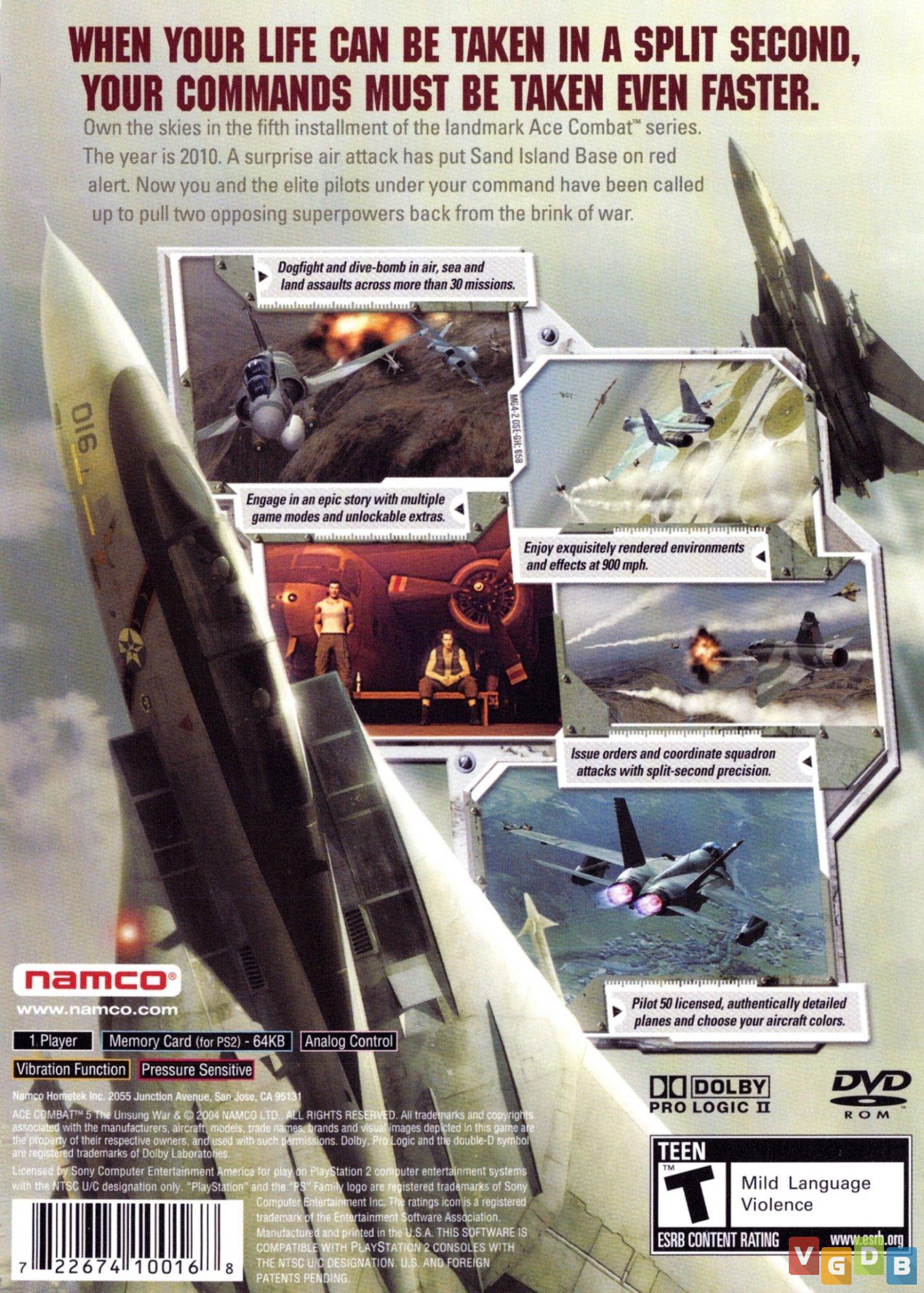 Ace Combat 5: The Unsung War - VGDB - Vídeo Game Data Base