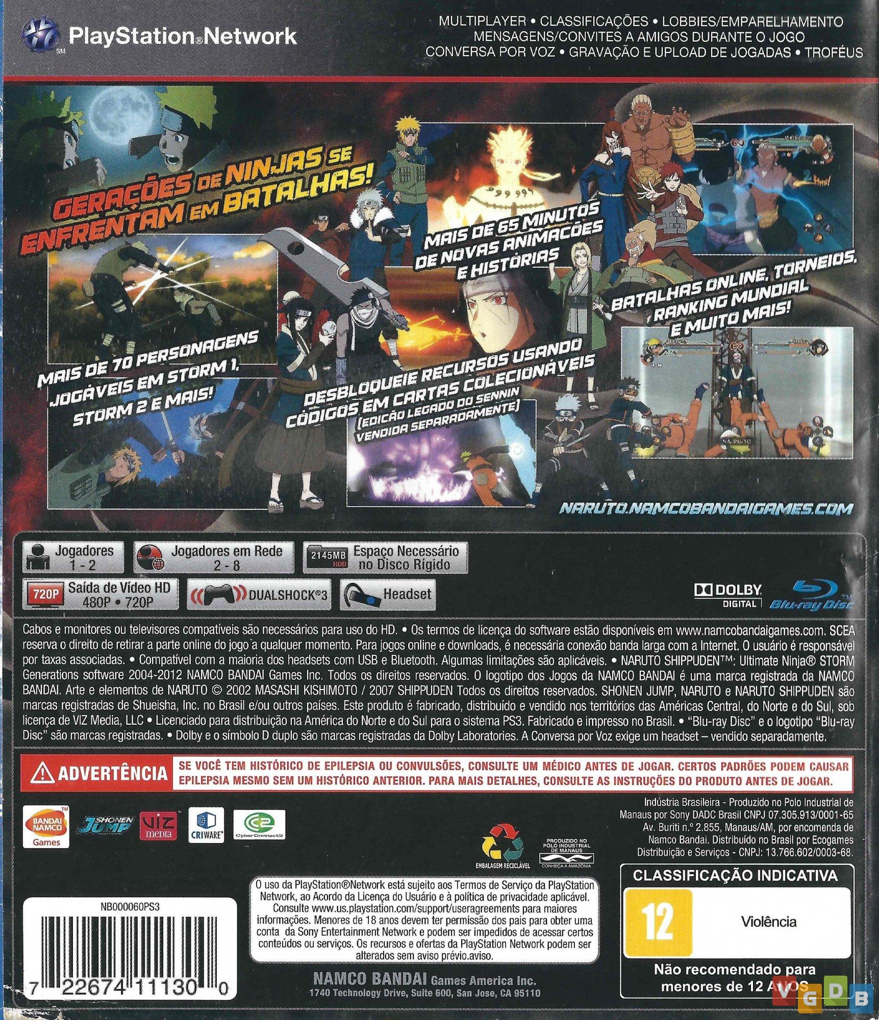 Naruto Shippuden: Ultimate Ninja Storm 3 - Jogo PS3 - Sony - Jogos