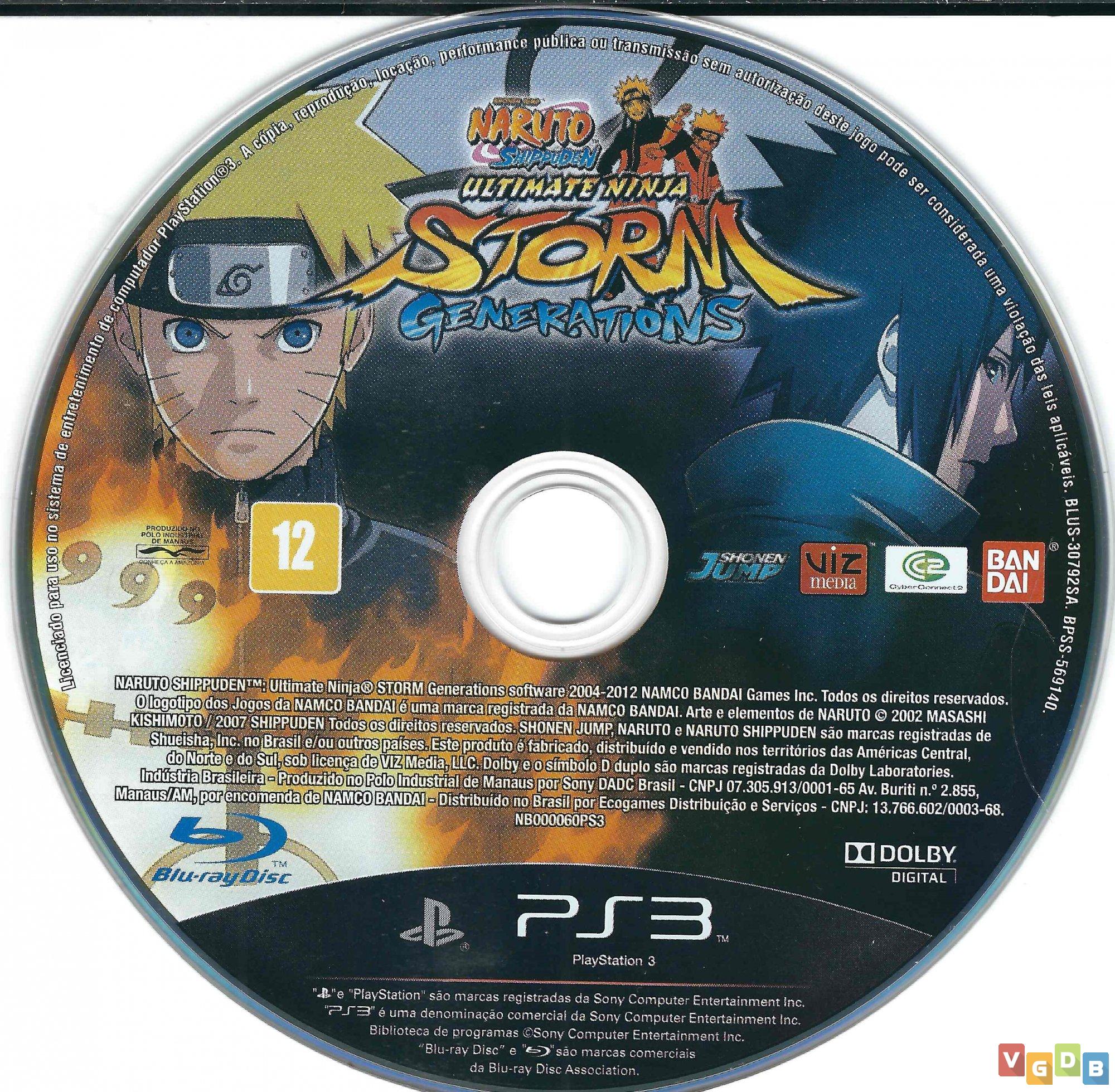 Naruto Shippuden Ultimate Ninja Storm Generations Ps3 (Jogo Mídia