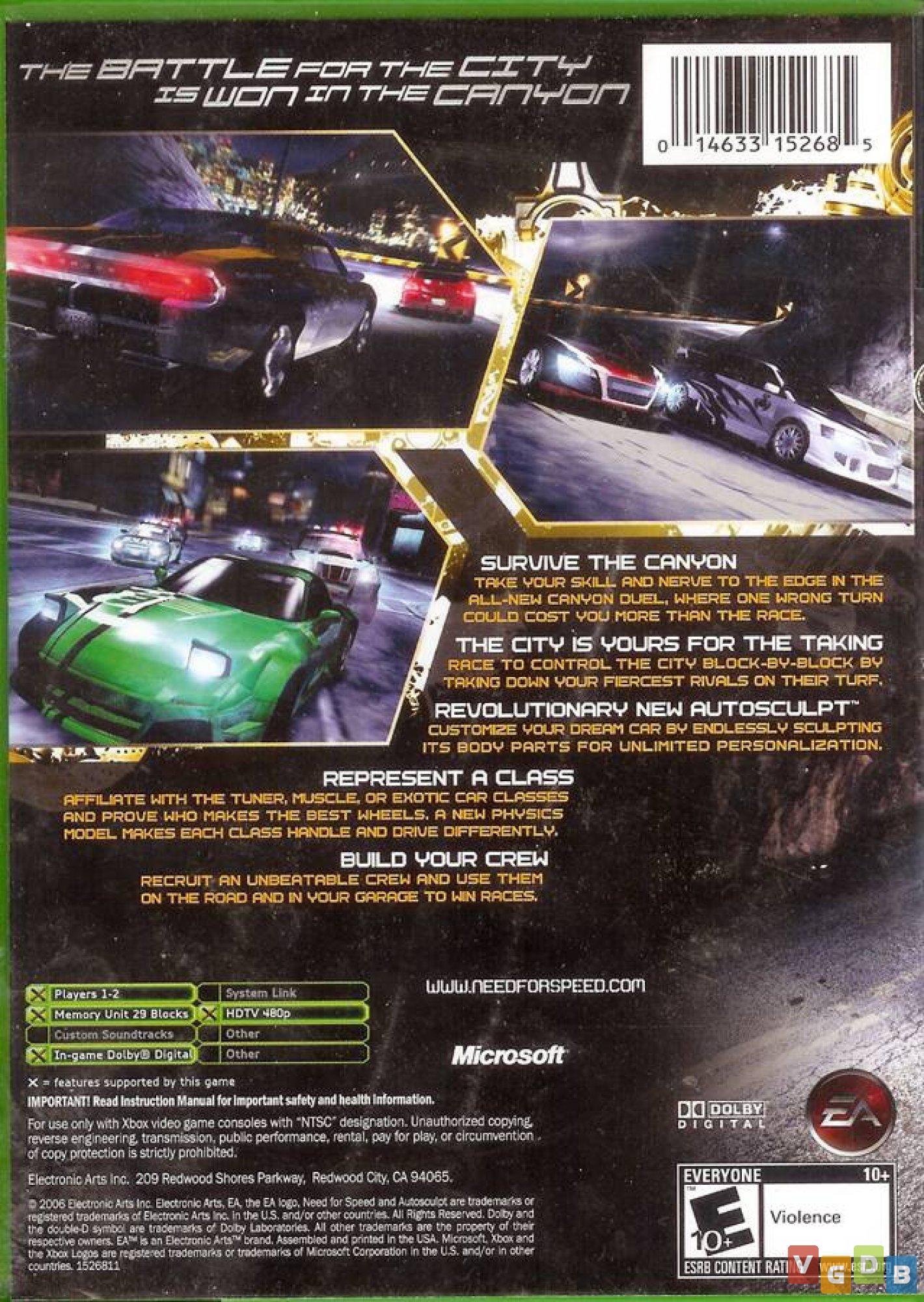 Need for Speed Carbon - Xbox