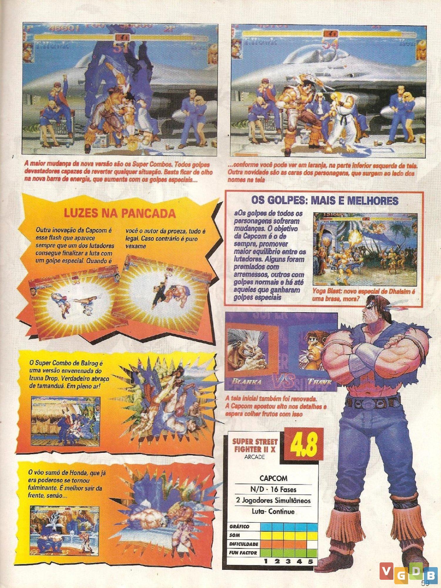 Super Street Fighter II Turbo do Arcade na Super GamePower Nº 2