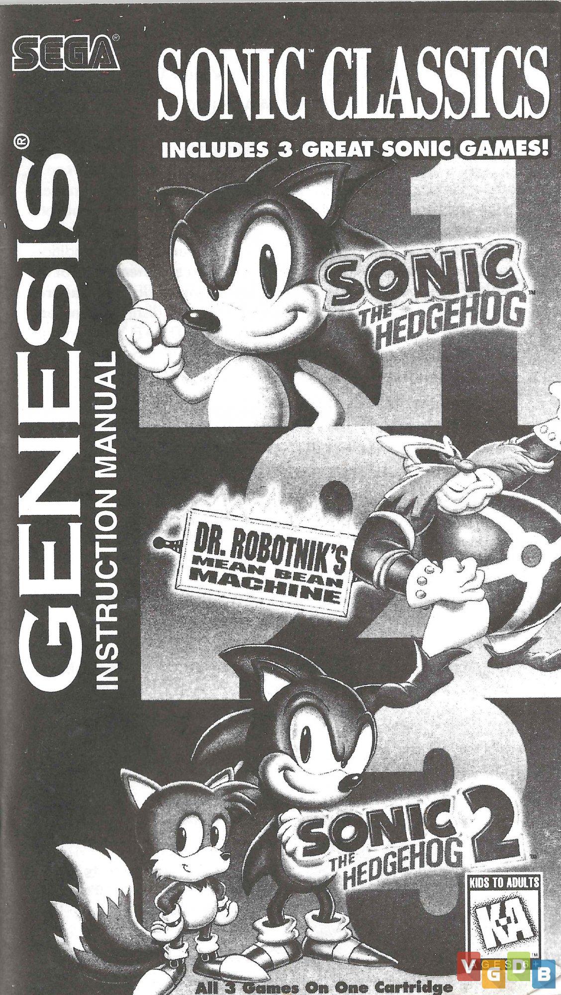 Jogo Sonic Classics - Mega Drive - MeuGameUsado