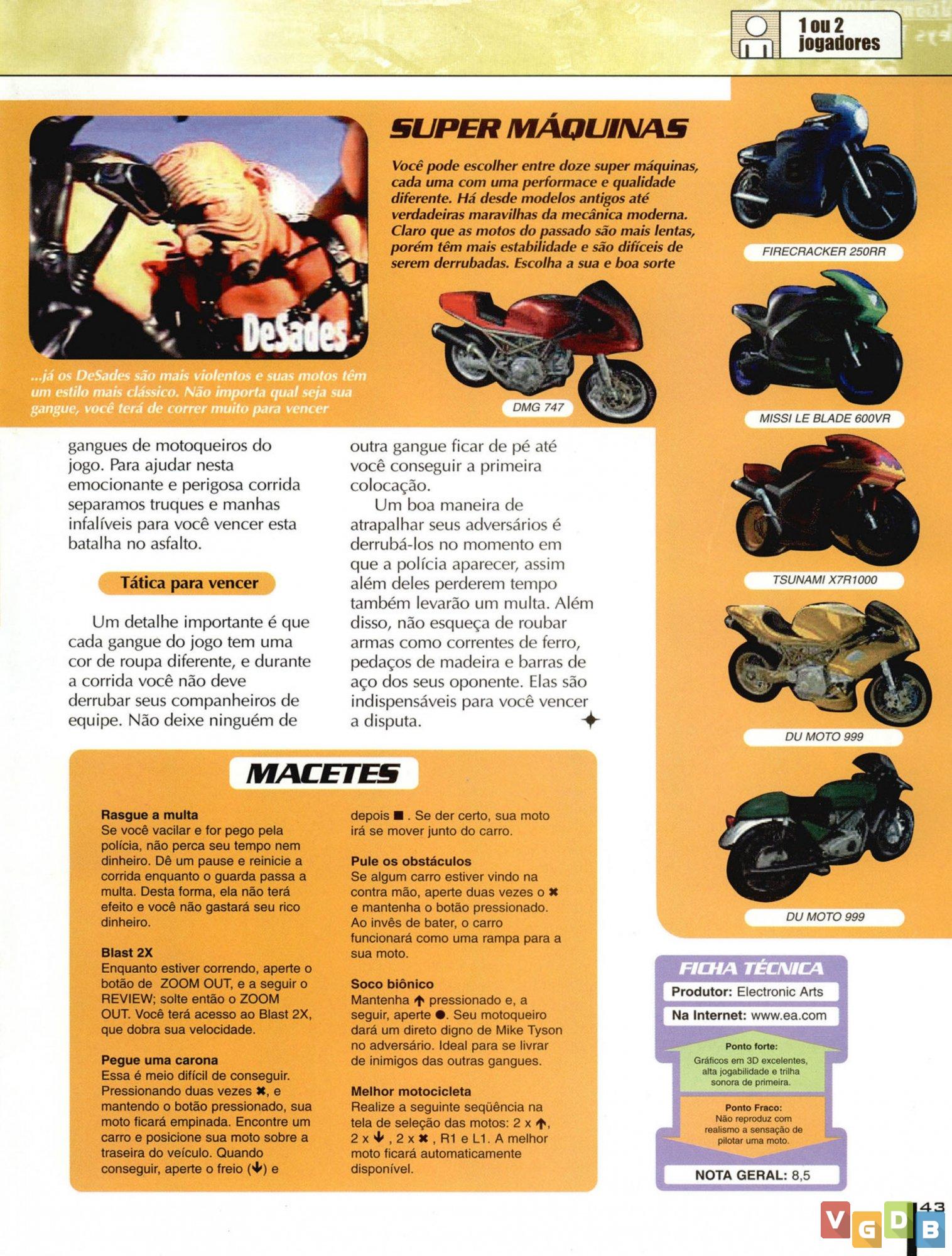 Jogue Moto Road Rash 3D gratuitamente sem downloads