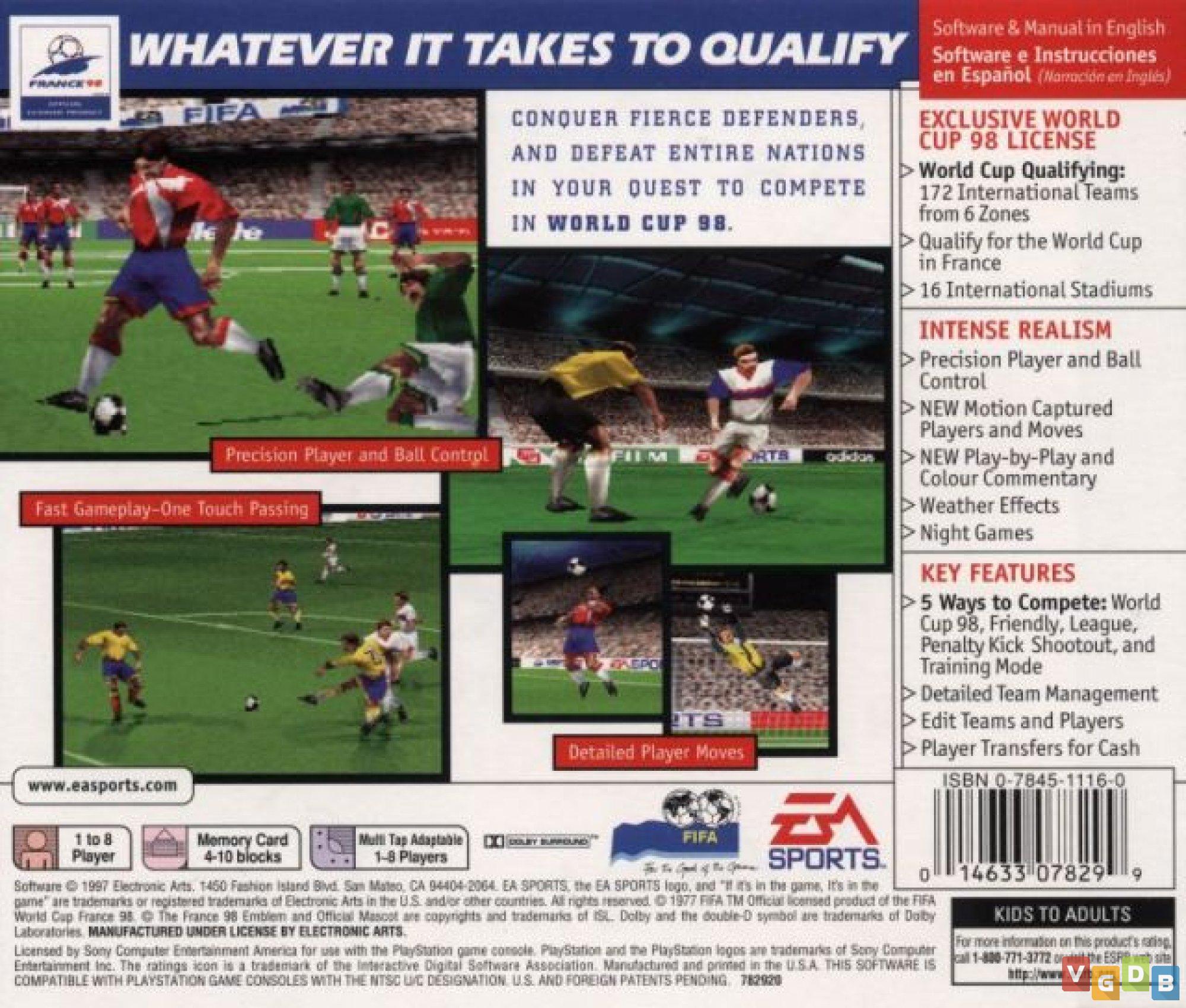 TGDB - Browse - Game - FIFA: Road to World Cup 98