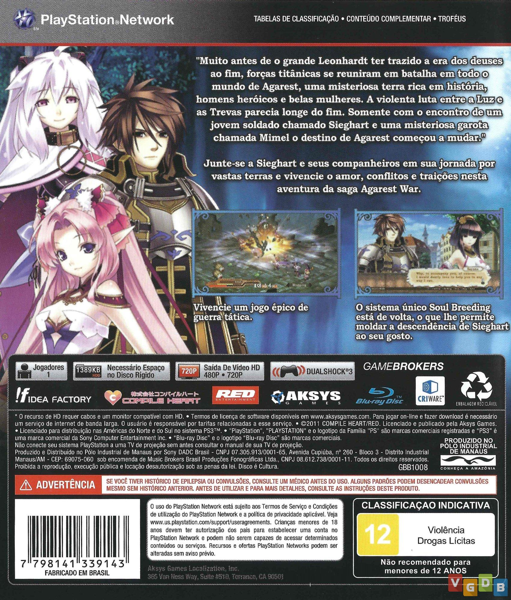 Jogo Record of Agarest War Zero - Ps3