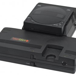 Turbografx-16 com o acessório de CD.