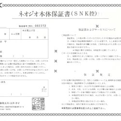Certificado de garantia JP