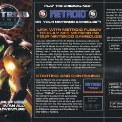 Folheto Metroid Prime com demo Metroid Prime 2 USA