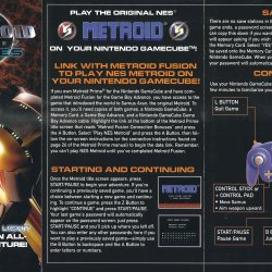 Folheto Metroid Prime com demo Metroid Prime 2 USA
