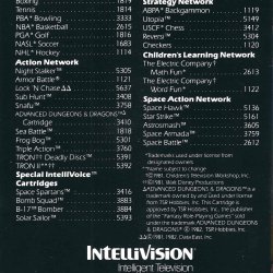Catálogo Intellivision USA