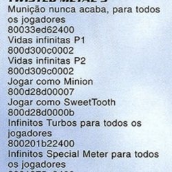 Revista Dicas & Truques Para PlayStation nº 3 - página 65 (fonte: Datassette) - códigos de Gameshark