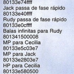 Revista Dicas & Truques Para PlayStation nº 3 - página 66 (fonte: Datassette) - códigos de Gameshark