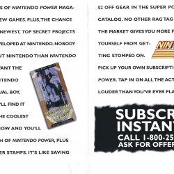 Folheto Nintendo Power USA