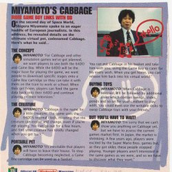 Entrevista de Shigero Miyamoto falando sobre Cabbage