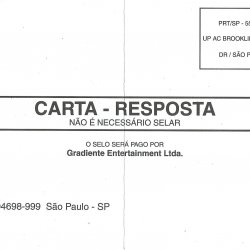 Cartão-resposta BRA