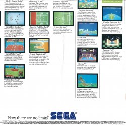 Pôster / catálogo SEGA USA