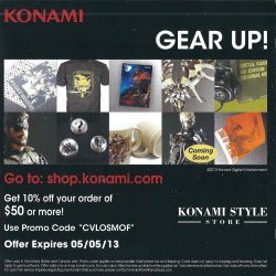 Folheto Konami USA