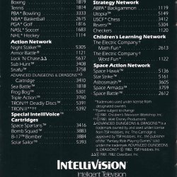 Catálogo Intellivision USA
