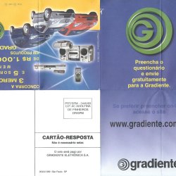 Cartão-resposta promoção Gradiente BRA